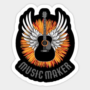 Music Maker - guitar player Sticker